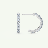 0.54 TCW Round March-Aquamarine Birthstone Stud Earrings 12
