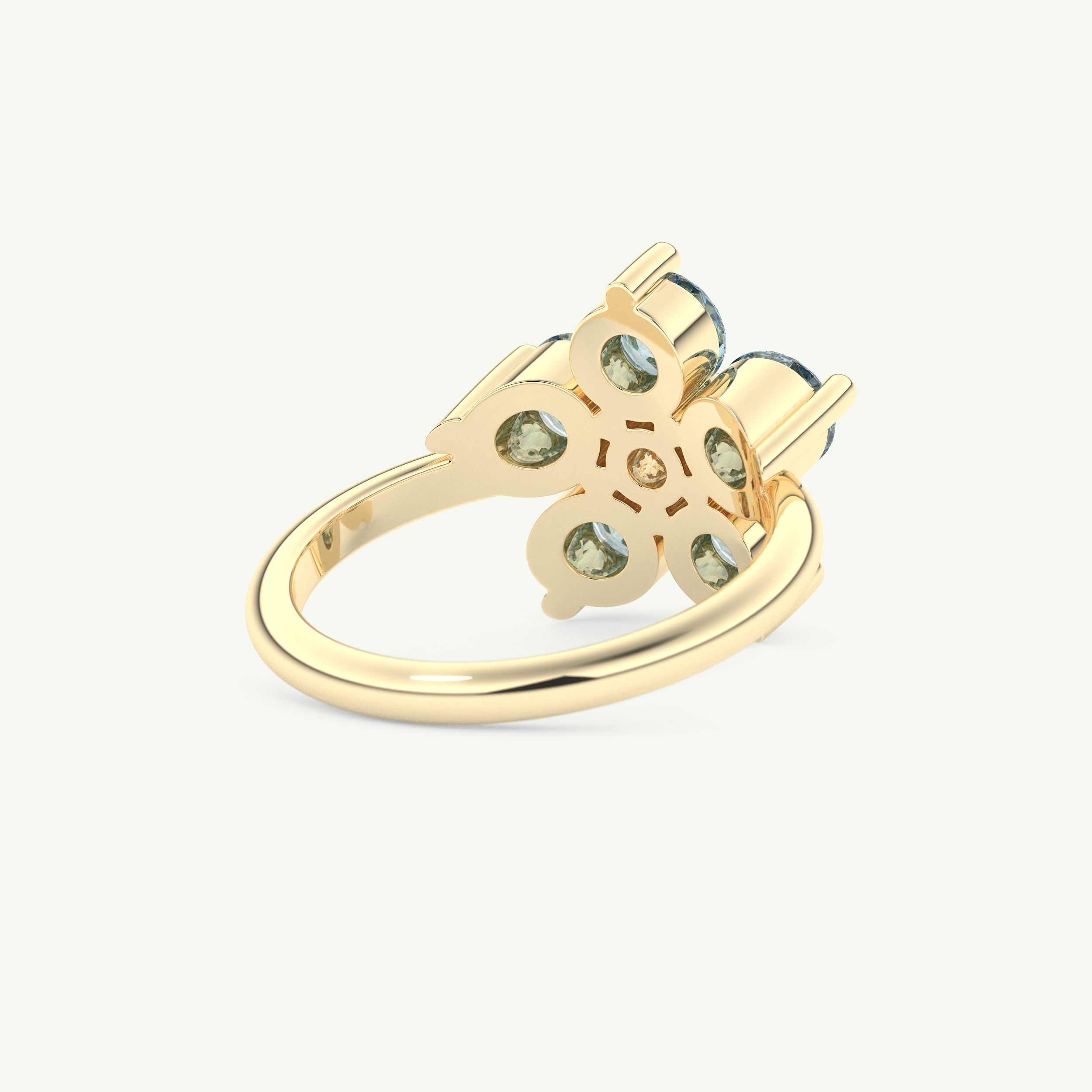 1.82 TCW Round Cut March-Aquamarine Birthstone Engagement Ring 3