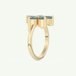 1.82 TCW Round Cut March-Aquamarine Birthstone Engagement Ring 4