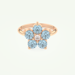 1.82 TCW Round Cut March-Aquamarine Birthstone Engagement Ring 7
