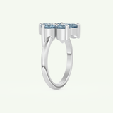 1.82 TCW Round Cut March-Aquamarine Birthstone Engagement Ring 16