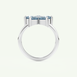 1.82 TCW Round Cut March-Aquamarine Birthstone Engagement Ring 17