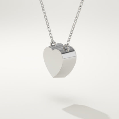1.81 CT Heart March-Aquamarine Solitaire Birthstone Necklace