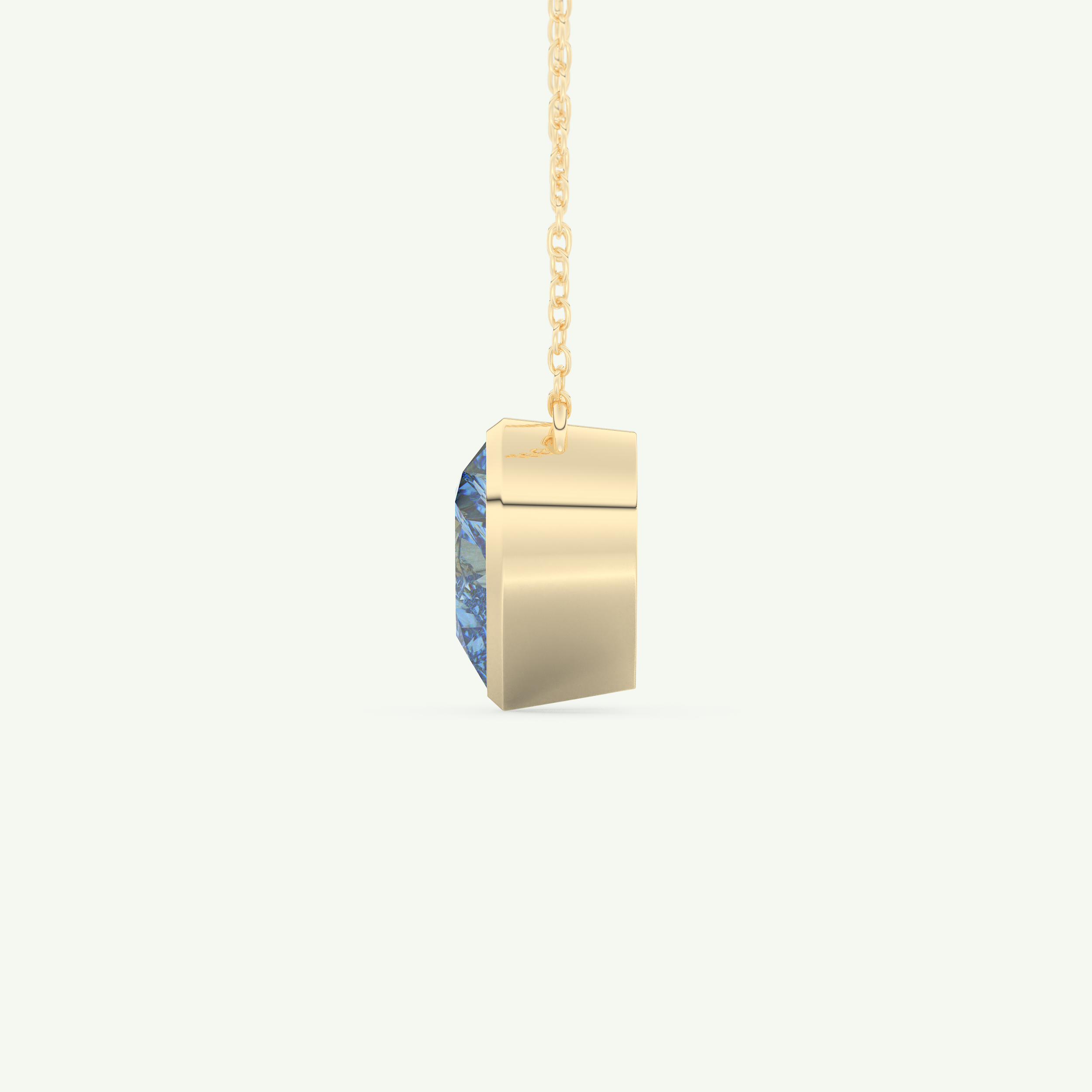 1.81 CT Heart March-Aquamarine Solitaire Birthstone Necklace 3
