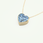 1.81 CT Heart March-Aquamarine Solitaire Birthstone Necklace 5