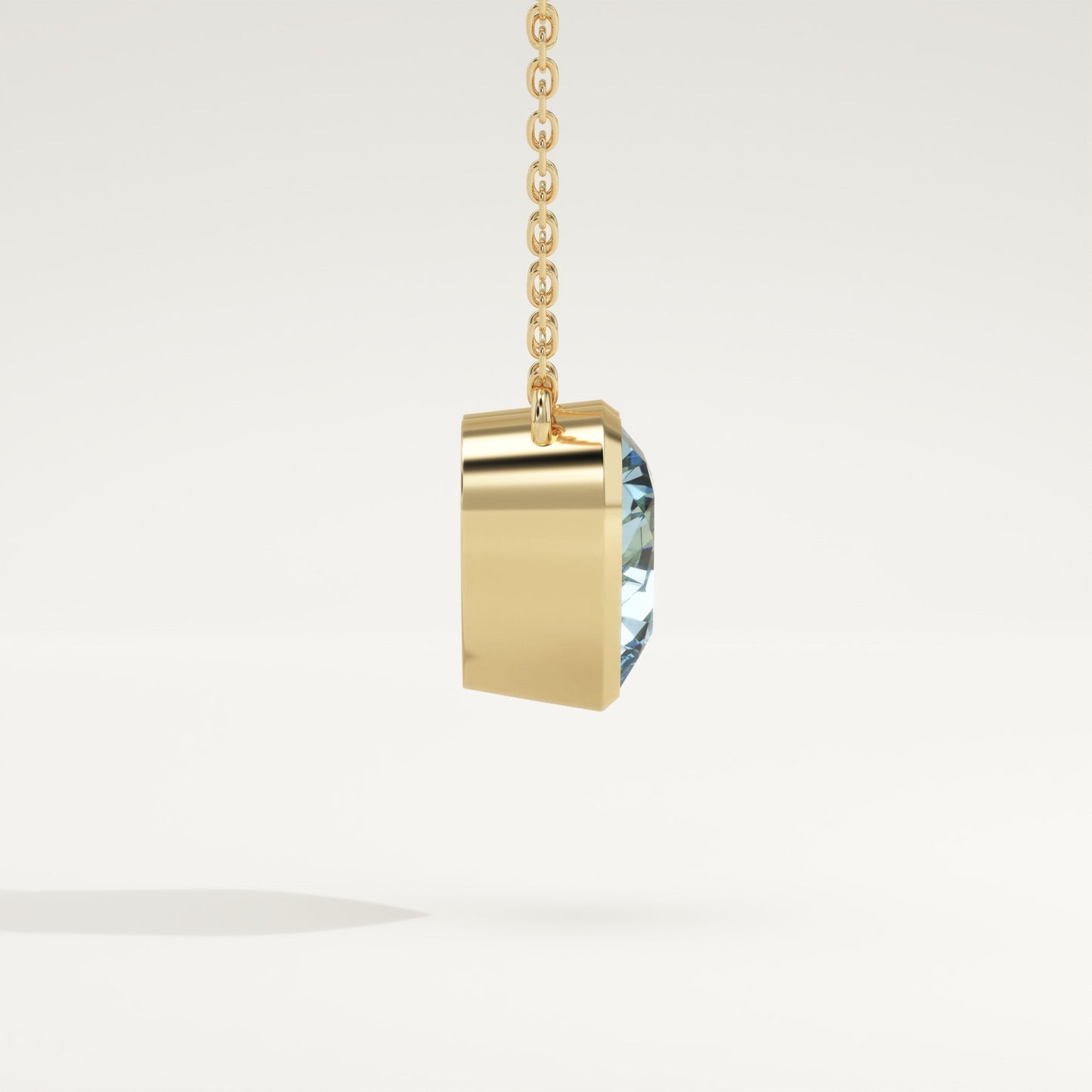 1.81 CT Heart March-Aquamarine Solitaire Birthstone Necklace