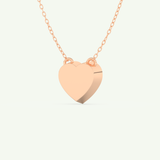 1.81 CT Heart March-Aquamarine Solitaire Birthstone Necklace 9