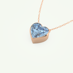 1.81 CT Heart March-Aquamarine Solitaire Birthstone Necklace 10