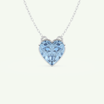 1.81 CT Heart March-Aquamarine Solitaire Birthstone Necklace 11