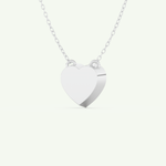 1.81 CT Heart March-Aquamarine Solitaire Birthstone Necklace 14