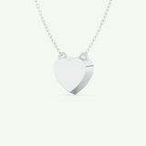 1.81 CT Heart March-Aquamarine Solitaire Birthstone Necklace 14