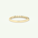 0.33 TCW Round Shaped March-Aquamarine Birthstone Wedding Band 3
