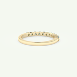 0.33 TCW Round Shaped March-Aquamarine Birthstone Wedding Band 3
