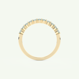 0.33 TCW Round Shaped March-Aquamarine Birthstone Wedding Band 5