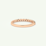 0.33 TCW Round Shaped March-Aquamarine Birthstone Wedding Band 9