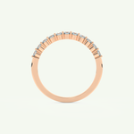 0.33 TCW Round Shaped March-Aquamarine Birthstone Wedding Band 11