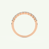 0.33 TCW Round Shaped March-Aquamarine Birthstone Wedding Band 11