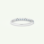 0.33 TCW Round Shaped March-Aquamarine Birthstone Wedding Band 15