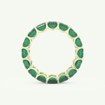 8.91 TCW Emerald Shaped May-Emerald Birthstone Wedding Band 5