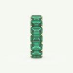 8.91 TCW Emerald Shaped May-Emerald Birthstone Wedding Band 6