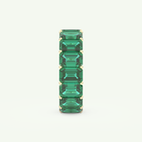 8.91 TCW Emerald Shaped May-Emerald Birthstone Wedding Band 6