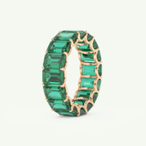 8.91 TCW Emerald Shaped May-Emerald Birthstone Wedding Band 10