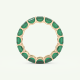 8.91 TCW Emerald Shaped May-Emerald Birthstone Wedding Band 11