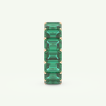 8.91 TCW Emerald Shaped May-Emerald Birthstone Wedding Band 12