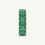 8.91 TCW Emerald Shaped May-Emerald Birthstone Wedding Band 12