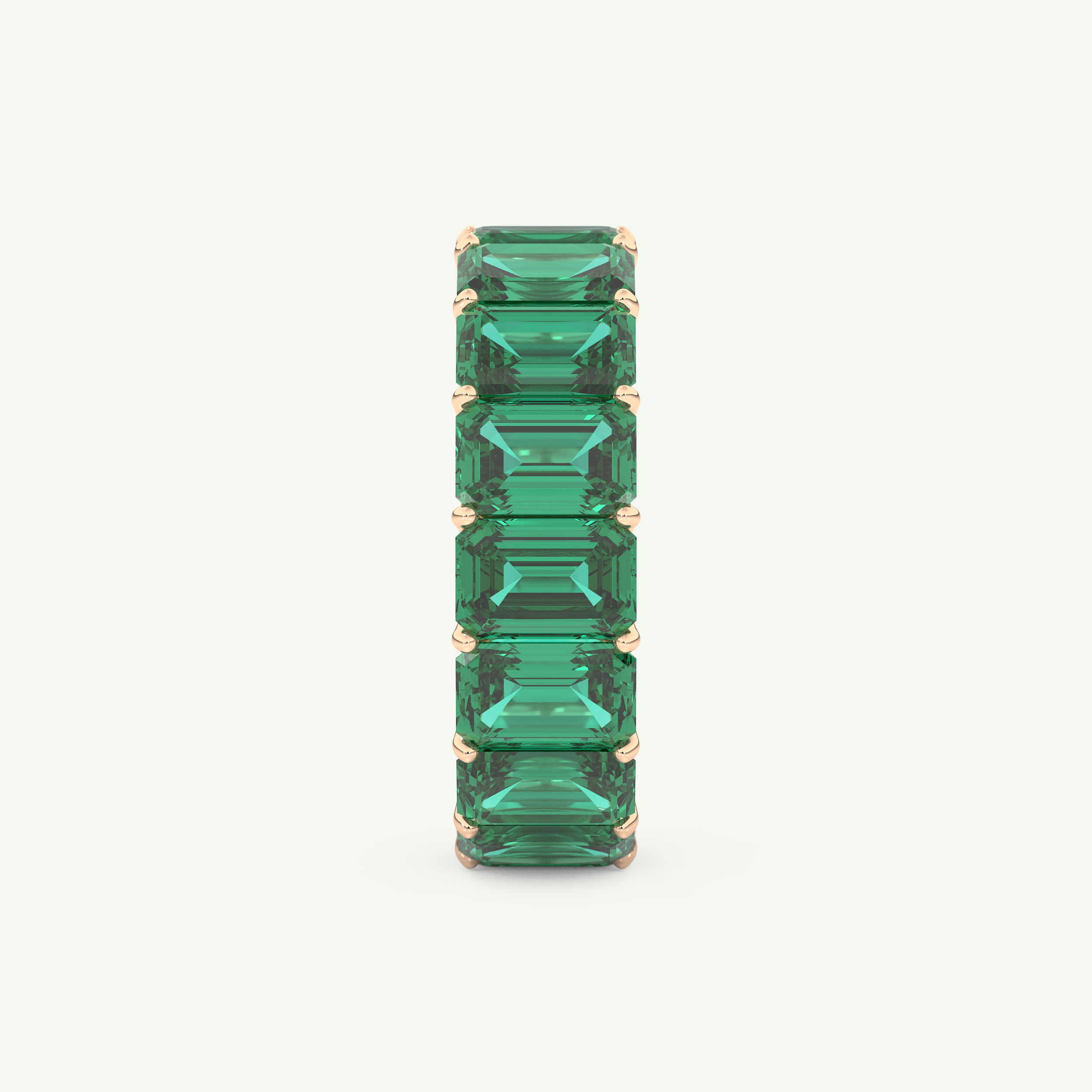 8.91 TCW Emerald Shaped May-Emerald Birthstone Wedding Band 12