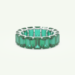 8.91 TCW Emerald Shaped May-Emerald Birthstone Wedding Band 13