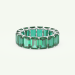 8.91 TCW Emerald Shaped May-Emerald Birthstone Wedding Band 15