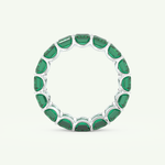 8.91 TCW Emerald Shaped May-Emerald Birthstone Wedding Band 17