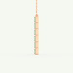0.18 TCW Baguette Straight May-Emerald Birthstone Necklace 8