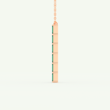 0.18 TCW Baguette Straight May-Emerald Birthstone Necklace 8