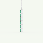 0.18 TCW Baguette Straight May-Emerald Birthstone Necklace 13