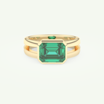 2.56 CT Emerald Cut May-Emerald Solitaire Birthstone Engagement Ring 1