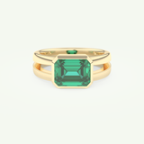2.56 CT Emerald Cut May-Emerald Solitaire Birthstone Engagement Ring 1