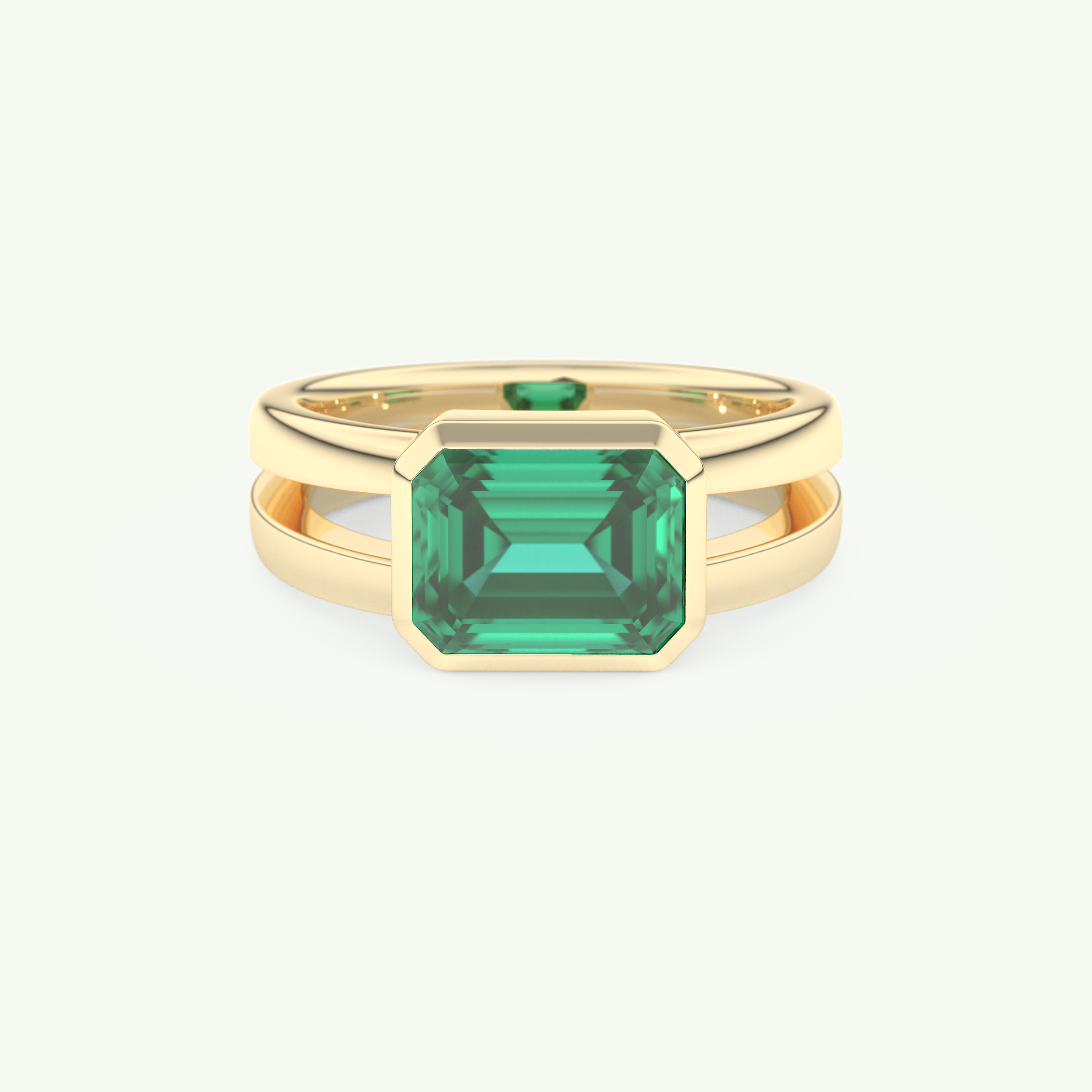 2.56 CT Emerald Cut May-Emerald Solitaire Birthstone Engagement Ring 1