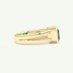 2.56 CT Emerald Cut May-Emerald Solitaire Birthstone Engagement Ring 2