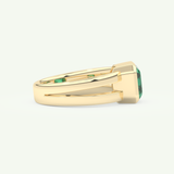 2.56 CT Emerald Cut May-Emerald Solitaire Birthstone Engagement Ring 2