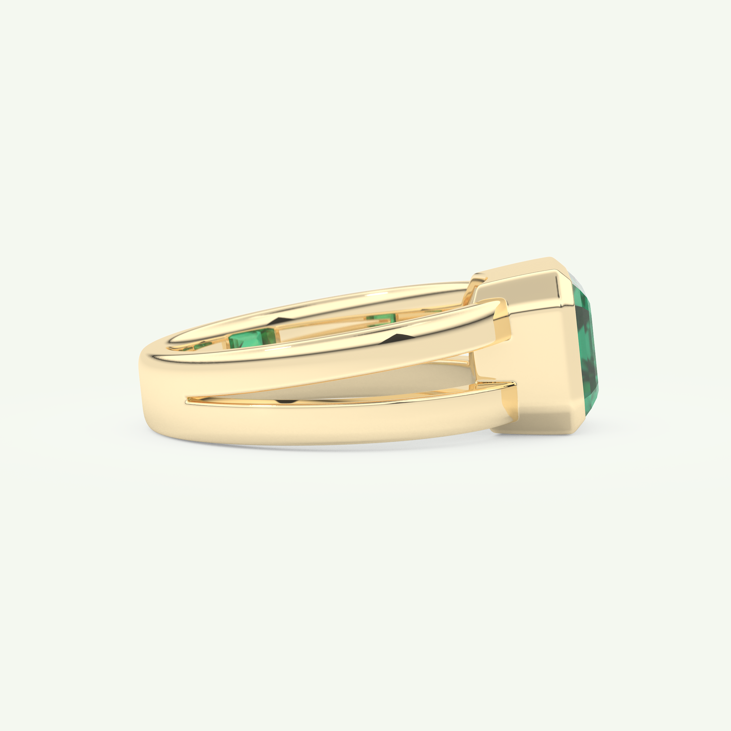 2.56 CT Emerald Cut May-Emerald Solitaire Birthstone Engagement Ring 2