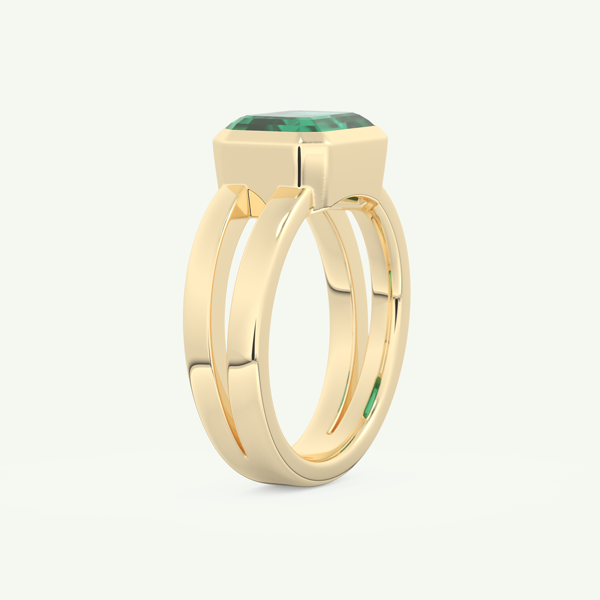 2.56 CT Emerald Cut May-Emerald Solitaire Birthstone Engagement Ring 4