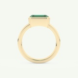 2.56 CT Emerald Cut May-Emerald Solitaire Birthstone Engagement Ring 5