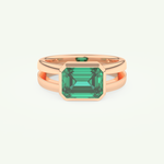 2.56 CT Emerald Cut May-Emerald Solitaire Birthstone Engagement Ring 7