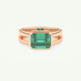 2.56 CT Emerald Cut May-Emerald Solitaire Birthstone Engagement Ring 7
