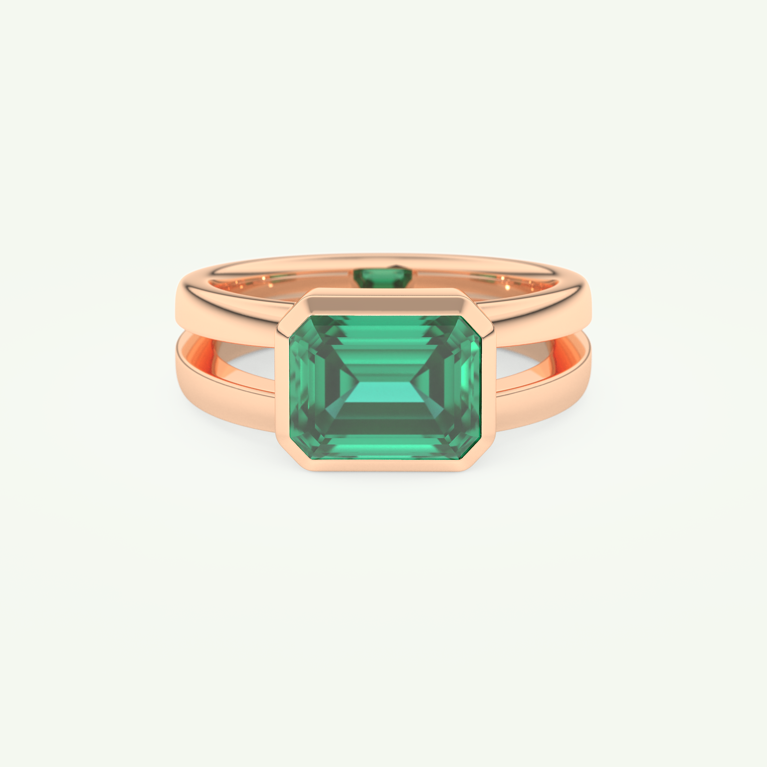 2.56 CT Emerald Cut May-Emerald Solitaire Birthstone Engagement Ring 7