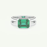 2.56 CT Emerald Cut May-Emerald Solitaire Birthstone Engagement Ring 13