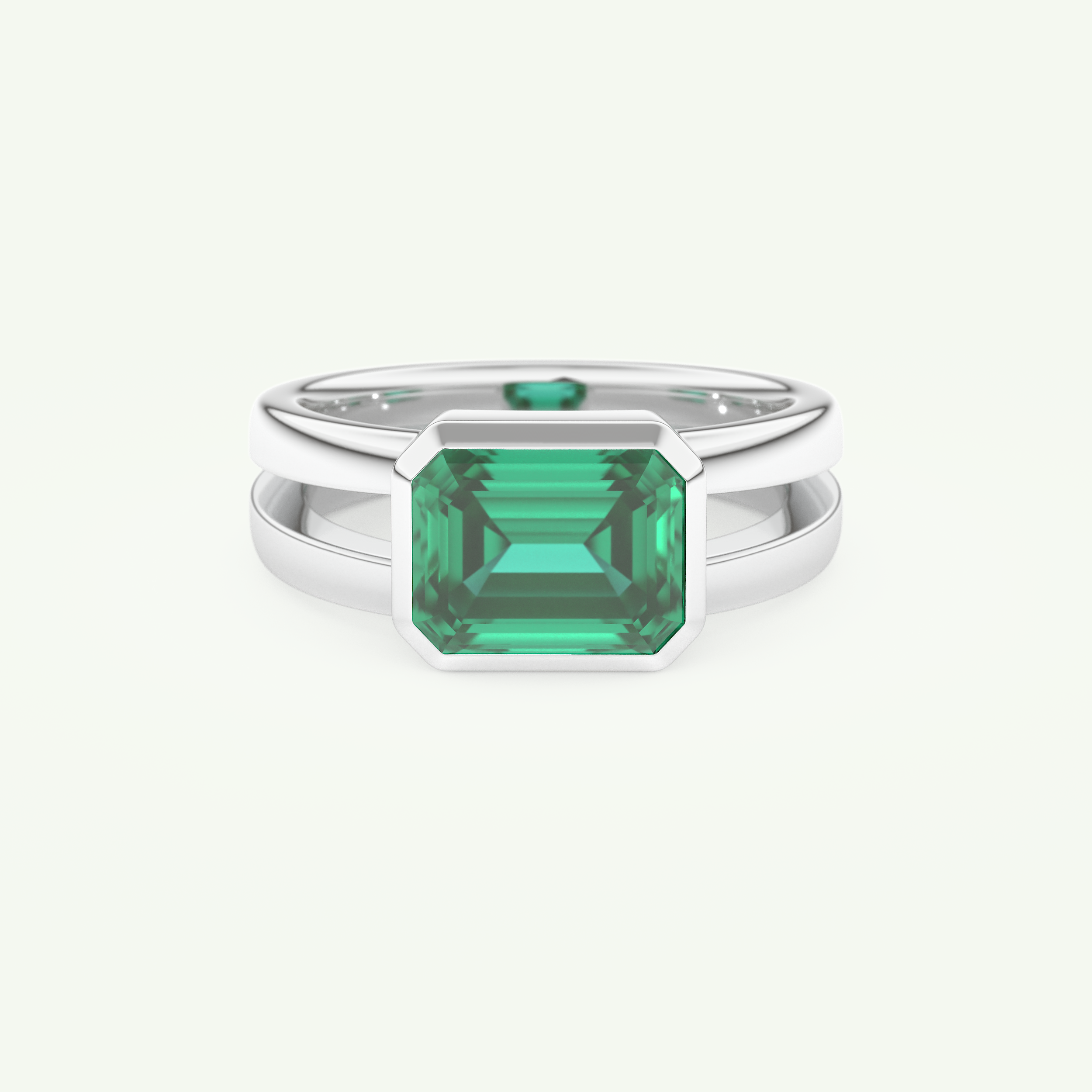 2.56 CT Emerald Cut May-Emerald Solitaire Birthstone Engagement Ring 13