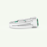 2.56 CT Emerald Cut May-Emerald Solitaire Birthstone Engagement Ring 14